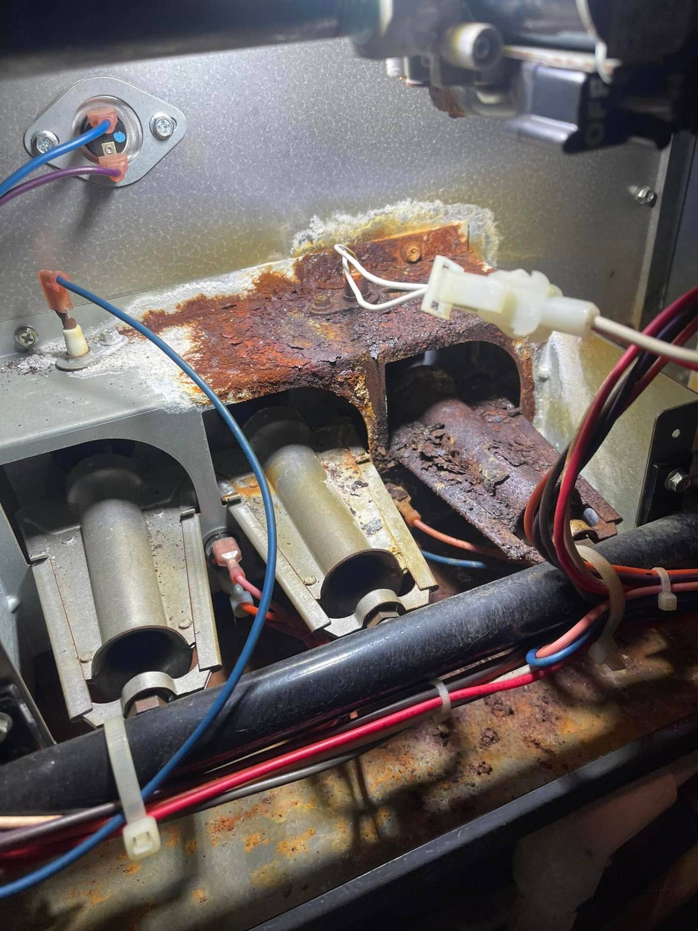 Emergency HVAC heat exchanger corrosion Salem Oregon critical safety repair needed immediately